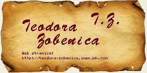 Teodora Zobenica vizit kartica